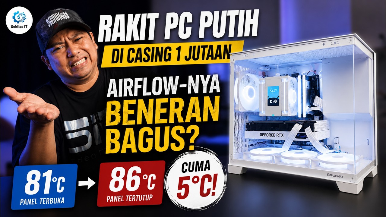 Rakit PC Putih di Casing 1 Jutaan, Airflow-nya Beneran Bagus? | GameMax NEX C33
