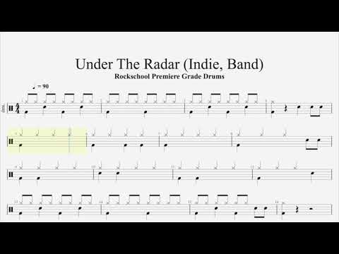 Under The Radar (indie, Band) Rockschool Premiere Grade Drums