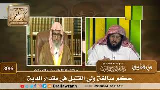 [3016] حكم مبالغة ولي القتيل في مقدار الدية - صالح الفوزان