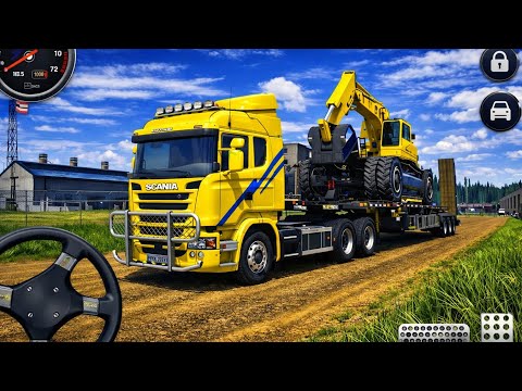 Heavy Excavator Transport Mission | Big Trailer Truck Gameplay