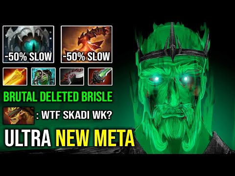 NEW CRAZY META to Counter Bristle | EPIC 100% Move Slow Skadi + Overwhelming Blink Wraith King DotA