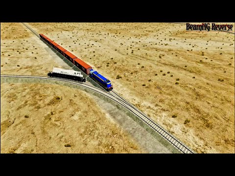 Impssible Rail Track vs Train Crossing 🛤 Crashes Reverse - BeamNG Drive