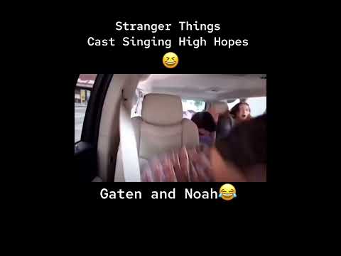Noah and Gaten😆| Stranger Things Cast Singing High Hopes on Carpool Karaoke #shorts | Leopard Kitty