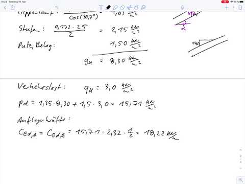 Massivbau 3 – Beispiel 10 Bemessung einer Treppe (Teil1)