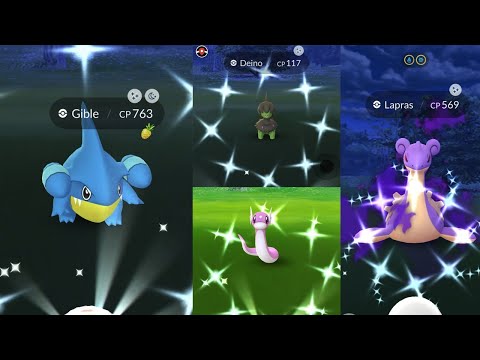 EM BUSCA DE DEINO SHINY, GIBLE, DRATINI, LARVITAR E LAPRAS SHINY 100% - POKÉMON GO - FAKE GPS