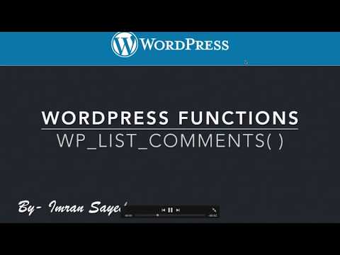 WordPress Functions wp list comments Part 9
