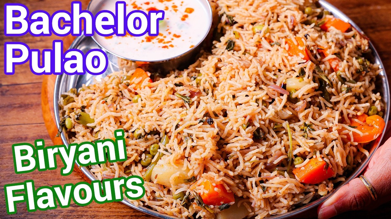 Just Add Vegetables & Cook! Easy Bachelor Pulao | One Pot Bachelor Pulao | Quick Veg Rice