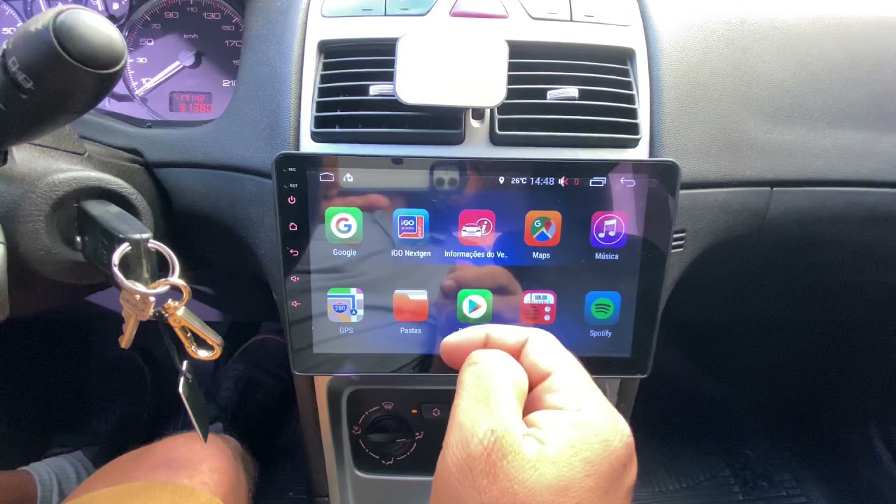 Peugeot 307 2007 / 2008 / 2009 / 2010 / 2011 / Central Multimídia Aikon 9 Polegadas Android