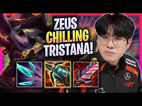 ZEUS CHILLING WITH TRISTANA! - T1 Zeus Plays Tristana TOP vs Vayne! | Season 2024