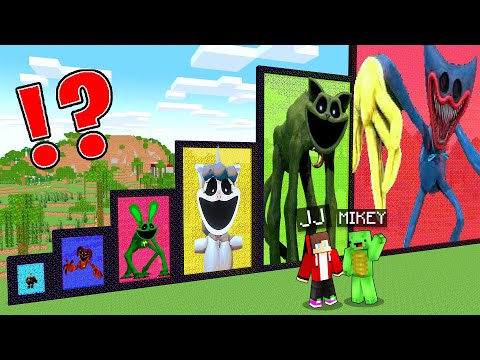 Mikey & JJ found GIANT SECRET portal POPPY PlAYTIME.EXE! Minecraft Challenge from Maizen!