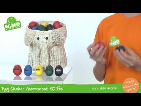 Nino Percussion VE80-NINO540 Plastic Egg Shaker Assortment with Basket, 80 Pieces Reviews