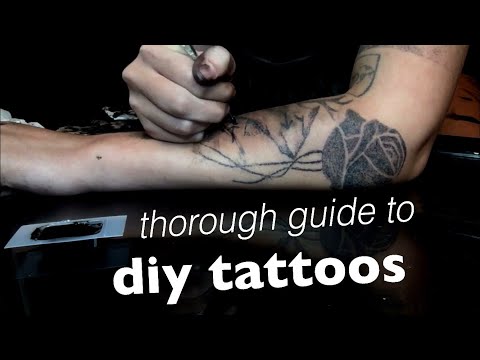 STICK N POKE TATTOO TUTORIAL || & full tattoo time lapse