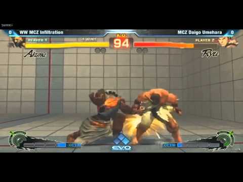 EVO 2012 Top 8  Finals,Daigo Ryu vs  Infiltration Akuma.