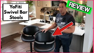 YaFiti Swivel Bar Stools Set of 2