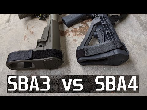 SB Tactical SBA3 vs SBA4 Pistol Brace Comparison