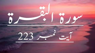 Download lagu Surah - Al Baqarah Ayat no.223 With Urdu Translation. mp3