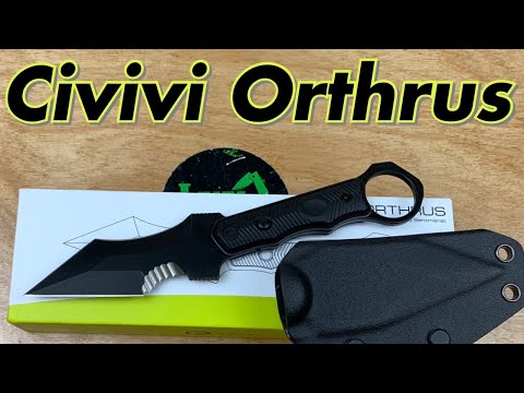 Civivi Orthrus tactical 2 position button lock knife / Tony Sentmanat design