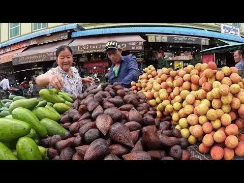 Amazing Cambodian Market Food Compilation - Delicious Breakfast, Noodles Soup, Fresh Seafood & More 