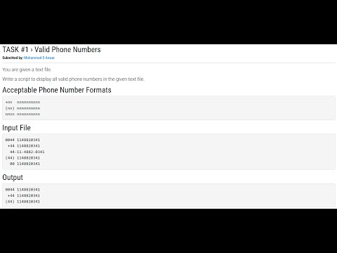 Perl Weekly Challenge - 110 (Task #1: Valid Phone Numbers)