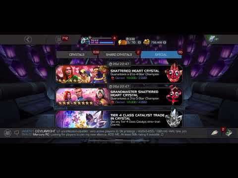 Insane crystal opening legendary crystal shattered heart crystals plus 5* and 6* basics