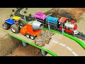 diy tractor making mini asphalt bridge science project | sow the seeds properly grapes |DongAnh mini
