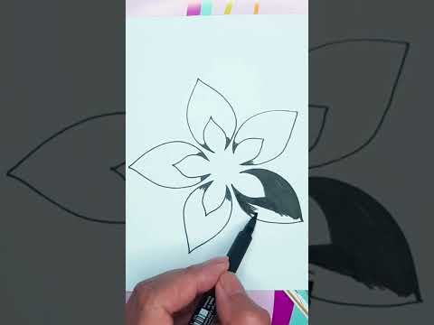 comment dessiner une fleur facile
