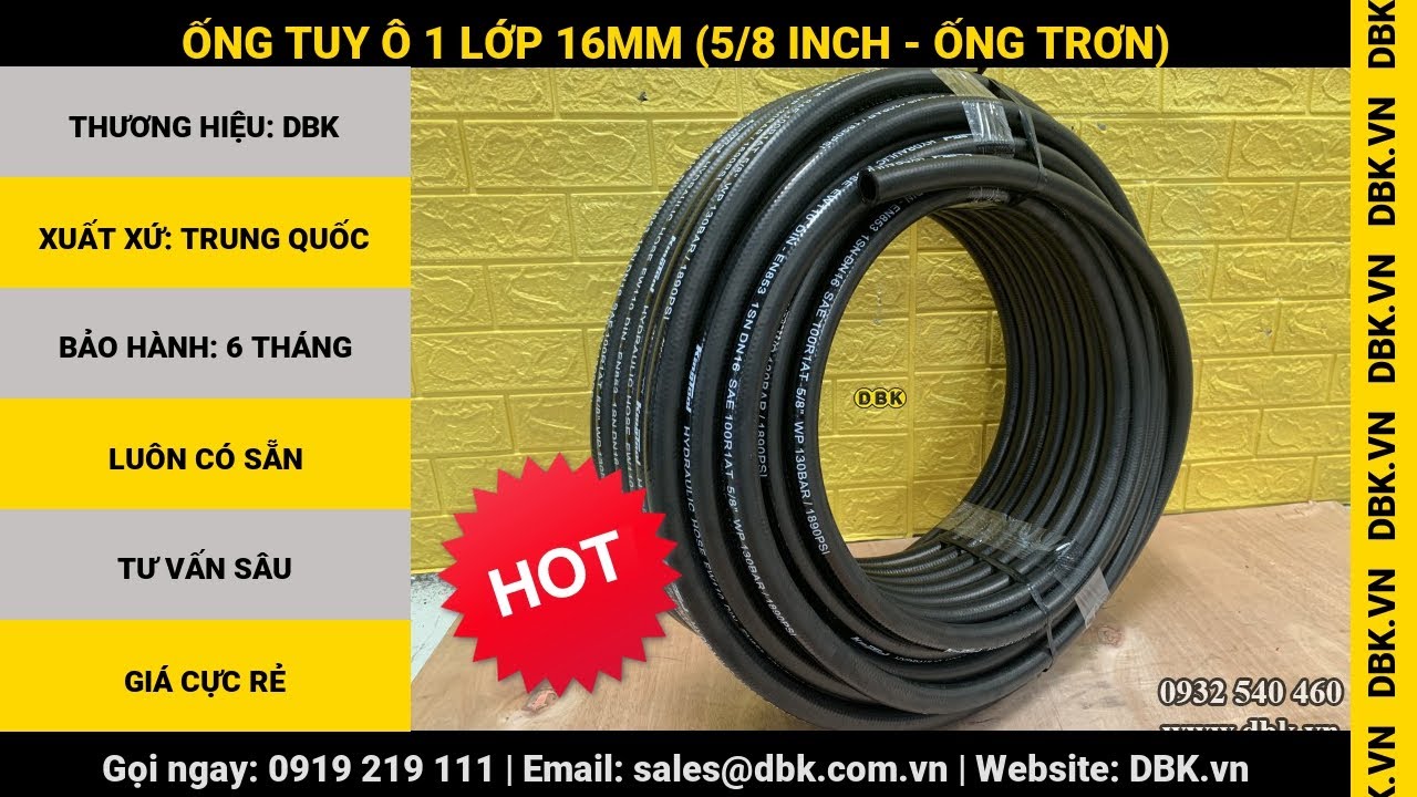 Video Ống tuy ô 1 lớp 16mm (5/8 inch - ống trơn) - Ống tuy ô 1 lớp 16mm (5/8 inch - ống trơn)