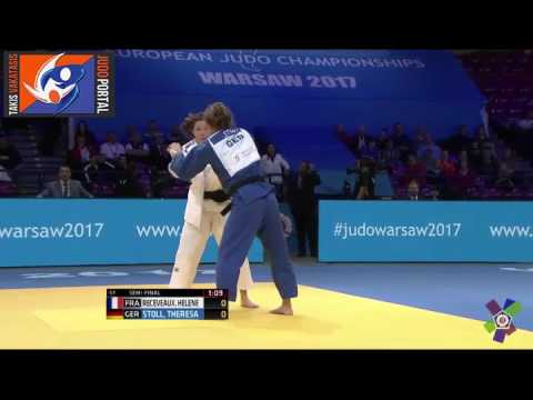 European Judo Championships Warsaw 2017 Semifinal -57kg RECEVEAUX  (FRA) vs. STOLL  (GER)
