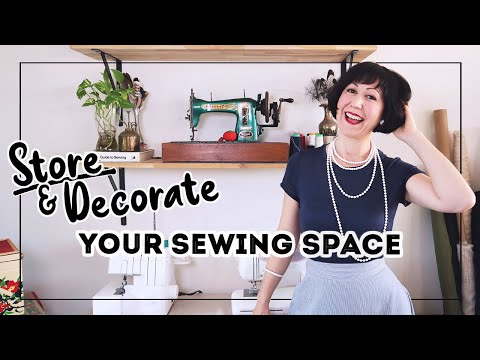 How to STORE AND DECORATE YOUR SEWING supplies for your ultimate sewing space! Sew Organized Phase 3