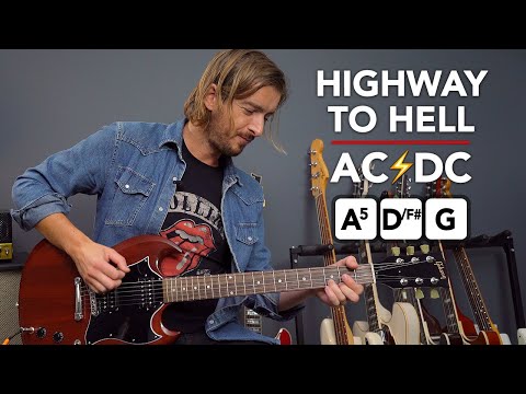 AC/DC - HIGHWAY TO HELL Guitar Lesson Tutorial