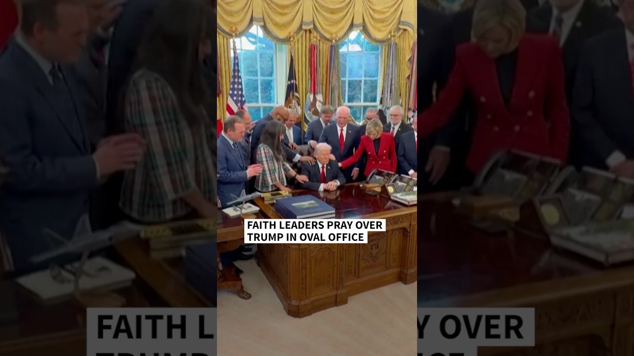 Faith leaders pray over Trump in Oval Office | AFP