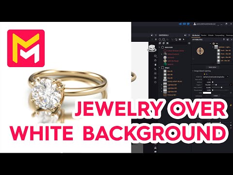 Maverick Render Product Viz Rhino to Maverick Jewelry over White Background