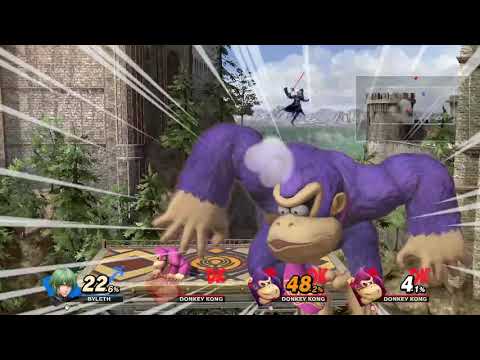 Smash Ultimate - 3 Level 9 CPU Donkey Kong's vs 1 Byleth