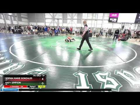 97 Lbs Champ. Round 1 - Sophia Marie Gonzales, CA Vs Katy Simpson, WI 9ec2