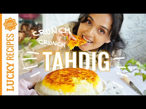 We made Persian Tahdig Rice with saffron crust!