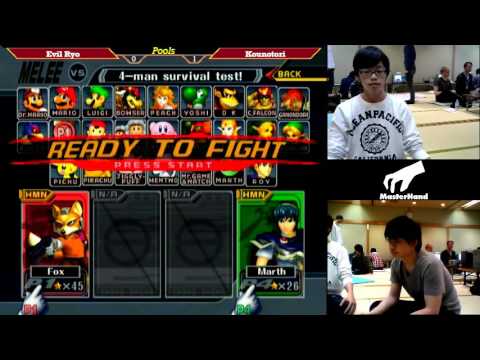 MasterHand 20 Pools - Evil Ryo(Fox) vs. Kounotori(Marth)
