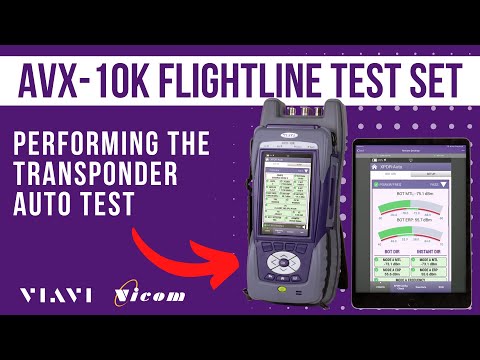 AVX-10K Training - Performing the Transponder Auto Test