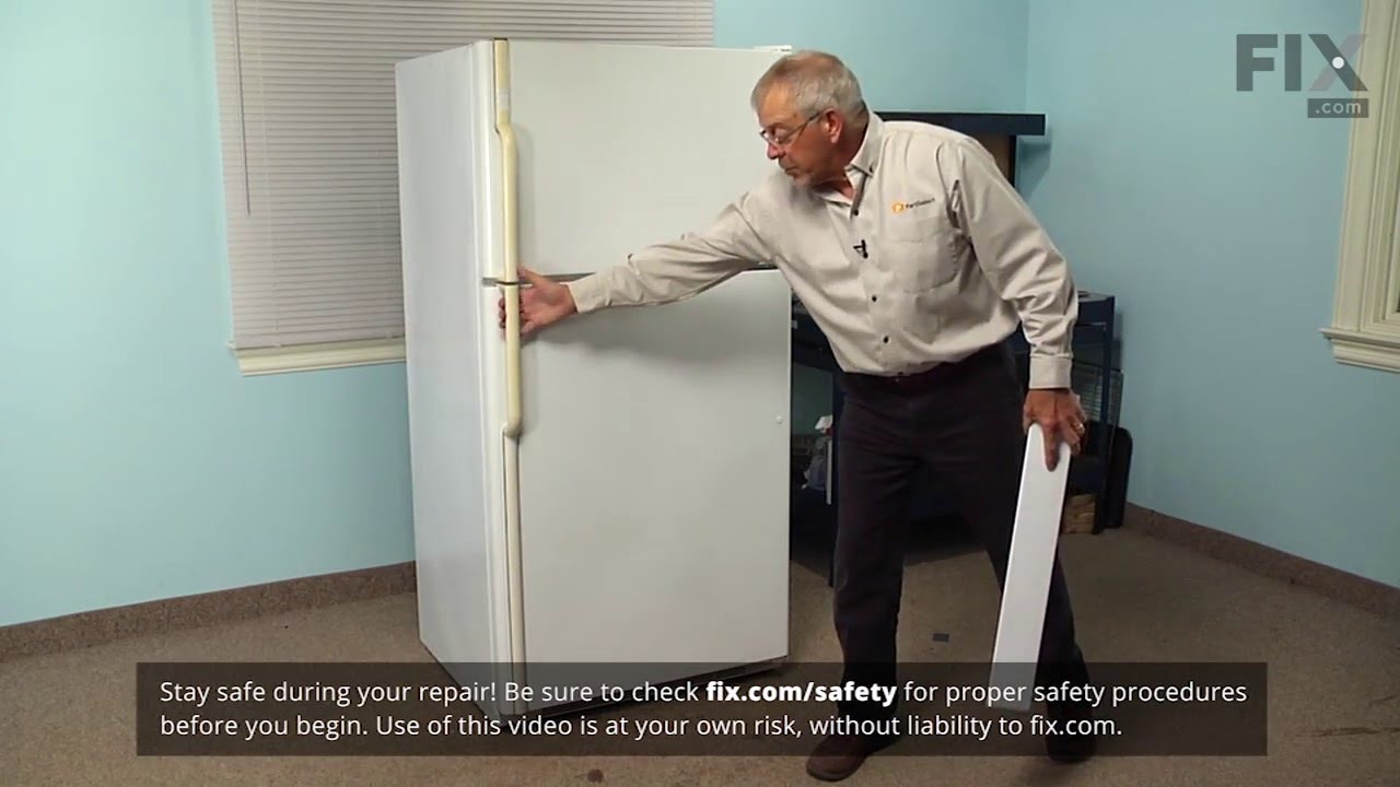 Replacing the Refrigerator Door Front Pick-Off Shelf