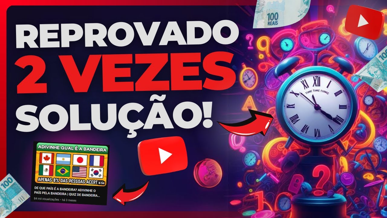 💵 ELE MONETIZOU Após Ter Sido REPROVADO Por Conteúdo REPETITIVO Com Canal Dark de Quiz Sem Aparecer