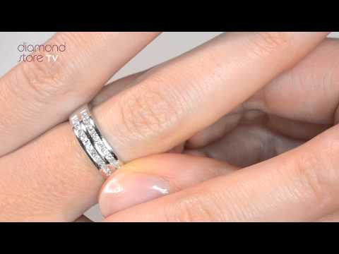 JG23Y - Holly 1ct Diamond Half Eternity Ring In Platinum