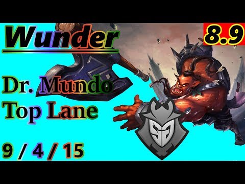 Wunder as Dr. Mundo VS Quinn Top Lane - S8 Patch 8.9 - Full Gameplay