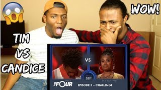 Tim vs Candice: This CRAZY Battle Will Give You GOOSEBUMPS! | S1E3 | The Four (REACTION)