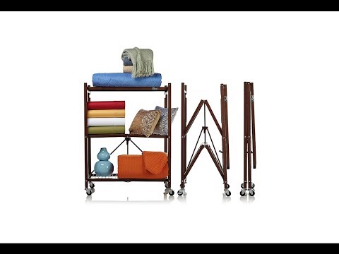 HSN | Item #216574 | Origami 3-Tier Folding Storage Shelves - 2-pack