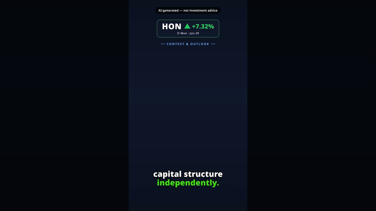 Why Is Honeywell Stock Jumping Today? HON +7.32% (Jun 29) — Aerospace Spinoff Complete