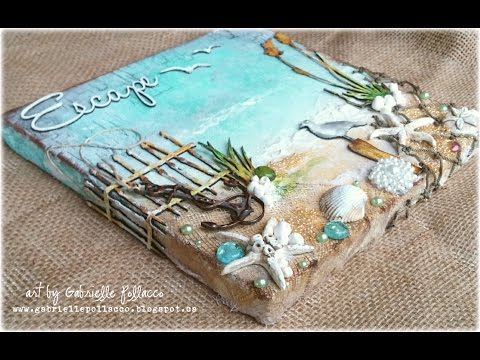 Mixed Media Beach Canvas Tutorial