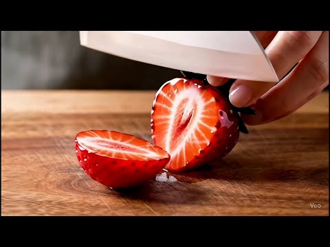 30 Minutes of PURE Satisfaction with AI Glass Fruits Cutting