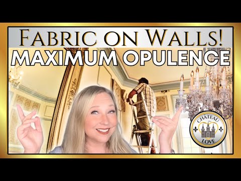 How to Hang Opulent Fabric on Chateau Walls 🌟 Grand French Bedroom DIY Transformation 🏰 💖