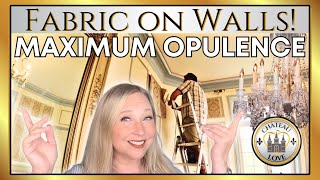 How to Hang Opulent Fabric on Chateau Walls 🌟 Grand French Bedroom DIY Transformation 🏰 💖