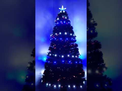 5ft Fibre Optic Green Christmas Tree with Multi-Coloured LEDs