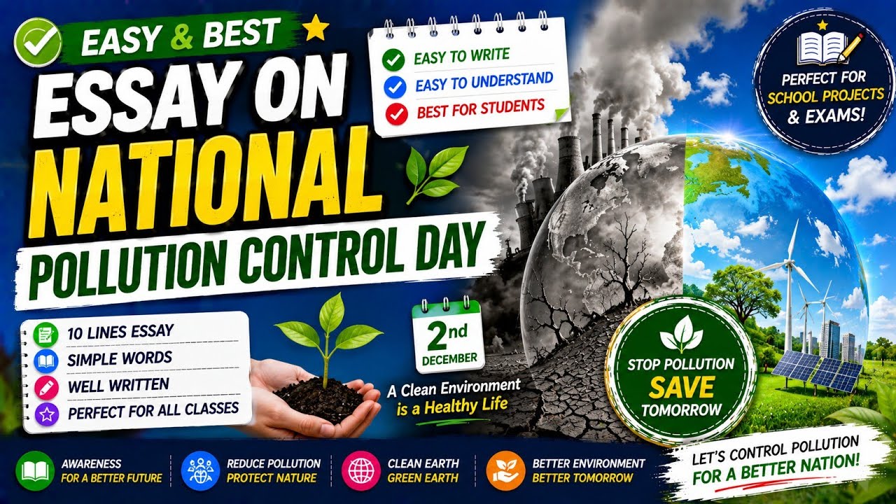 National Pollution Control Day | Pollution Control | 10 Lines On National Pollution Control Day